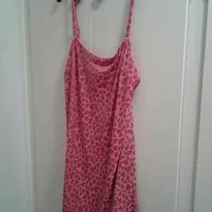 Pink spaggetti strap mini. Hearts designs.